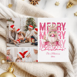 2 Foto Vintage Rosa Nussknacker Weihnachten