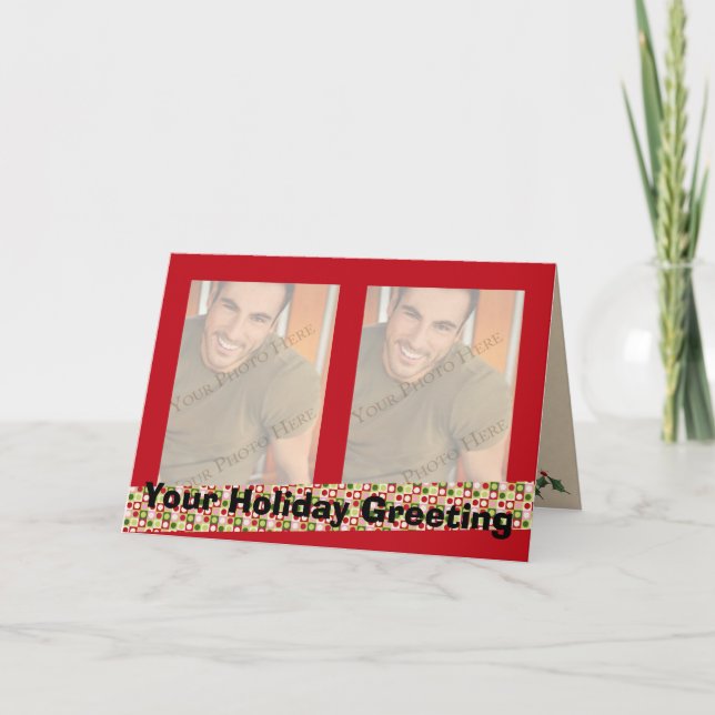 2 Foto Weihnachtskarten Feiertagskarte (Vorderseite)