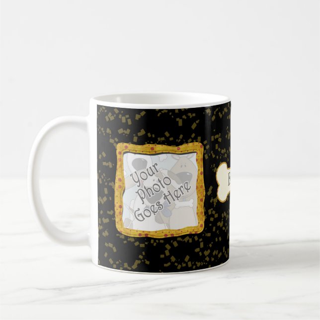 2 Foto Whimsical Dog Polka Dot Confetti Keepake Kaffeetasse (Links)