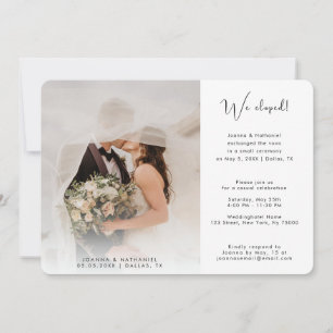 2 Foto Wir sind durchgebrannt Hochzeitsankündigung Einladung