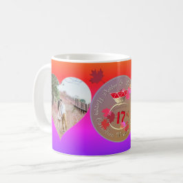 2 Fotos17. Hochzeitstag Kaffeetasse
