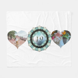 2 Fotos 19. Hochzeitstag Fleecedecke