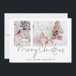 2 Fotos 2025 Kalenderskript Frohe Weihnachten<br><div class="desc">Moderne 2 Fotos Familienskript 2025 Kalender Frohe Weihnachten. Verfügbar in digitaler Form und gedruckt. Ersetzen Sie einfach die beiden Fotos mit Ihren eigenen und personalisieren Sie mit Ihrem Gruß und Namen am Ende. Frohe Weihnachten ist in einem stilvollen Set-Skript.</div>