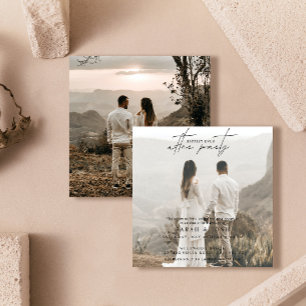 2 Fotos glücklich immer nach dem Party Hochzeit Em Ankündigung