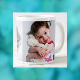 2 Fotos: Kind, Freund, Ehepartner, Mutter oder Hau Jumbo-Tasse