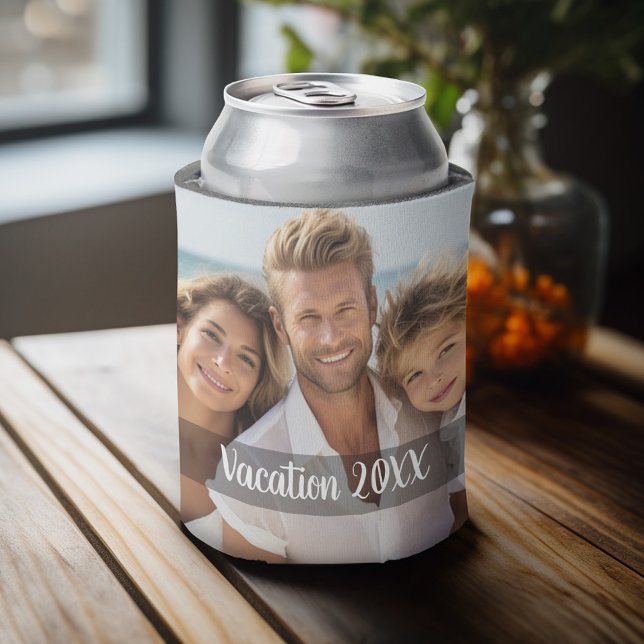 2 Fotos mit Ihrem eigenen Snap-Chat-Meme Dosenkühler (Personalized can cooler with 4 photos and custom text)