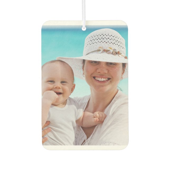 2 Fotos Mutter Baby Upload Personalisieren Auto Autolufterfrischer (Vorderseite)