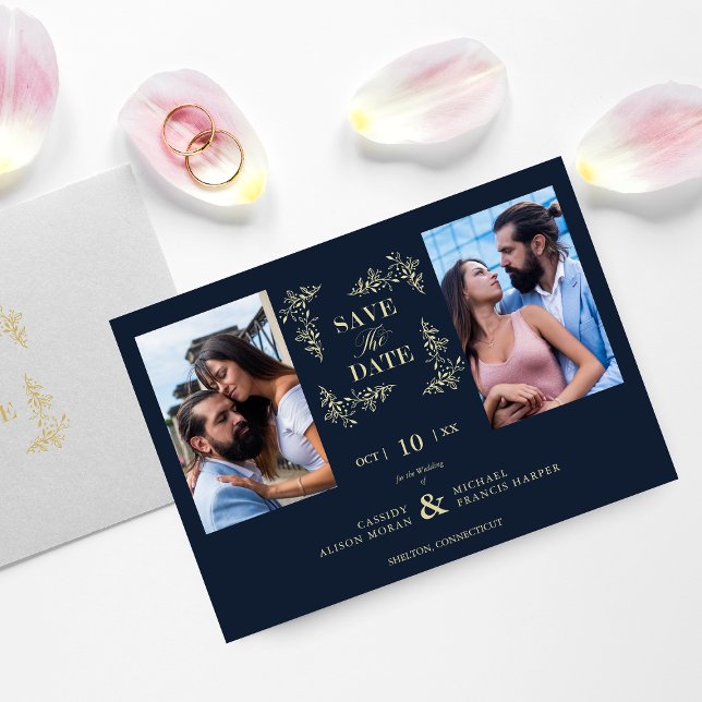 2 Fotos Navy Chic Trendy Collage Wedding Covid19 (Von Creator hochgeladen)