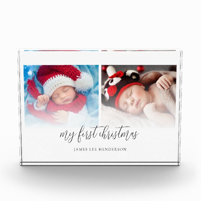 2 Fotos Neugeborene Mein erster Weihnachtsblock Fo (Vorderseite)
