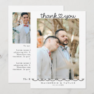 2 Fotos Personalisierte Schwule Hochzeitsnachricht Dankeskarte