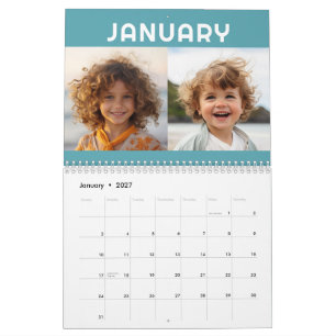2 Fotos pro Monat Moderne Organische Abstrakte Kun Kalender