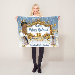  2 Fotos   Royal African Prince   Blue Glitzer Tro Fleecedecke