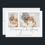 2 Fotos Script Couple Mercury Christmas Card<br><div class="desc">2 Fotos Script Couple Frohe Weihnachten. Ersetzen Sie einfach die beiden Fotos mit Ihren eigenen und personalisieren Sie mit Ihrem Gruß und Namen am Ende. Frohe Weihnachten ist in einem stilvollen Set-Skript.</div>