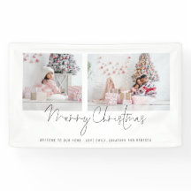 2 Fotos Script Willkommensnamen Frohe Weihnachten
