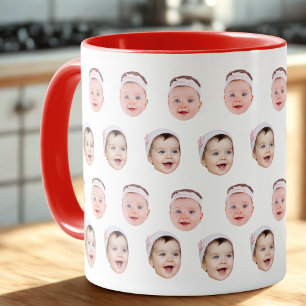2 Fotos Tasse, Personalisiertes Niedliches BabyGes Tasse