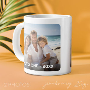 2 Fotos - Trendiges Minimaldesign mit Jahr Jumbo-Tasse