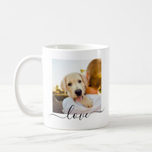 2 Fotovorlage Doppelseitige Liebe Weißer Text Kaffeetasse (Links)