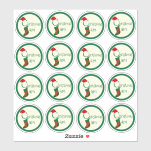 2" Fun Festif Noël Jam Canning Jar Étiquettes