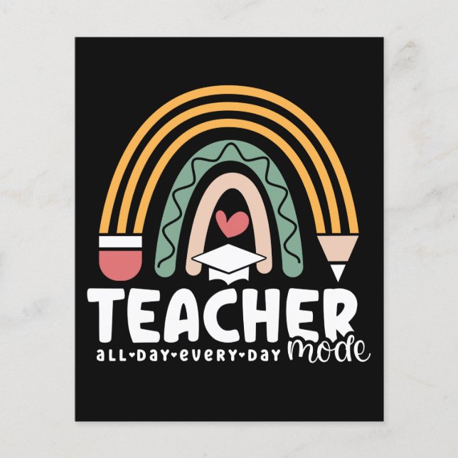 2- Funny Teacher Mode Teaching Geschenk für Lehrer (Vorderseite)