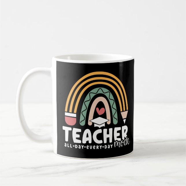 2- Funny Teacher Mode Teaching Geschenk für Lehrer Kaffeetasse (Links)