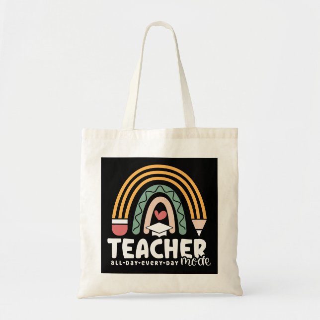 2- Funny Teacher Mode Teaching Geschenk für Lehrer Tragetasche (Vorne)