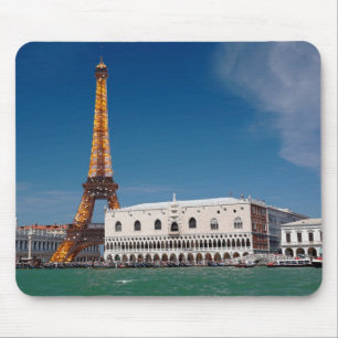 2 für 1 Venedig und Paris - Gemischte Welt Mousepad