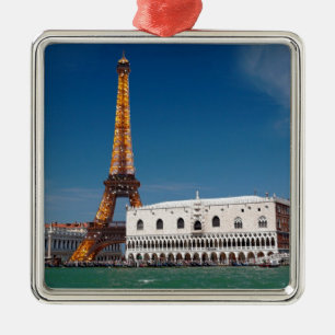 2 für 1 Venedig und Paris - Gemischte Welt Ornament Aus Metall