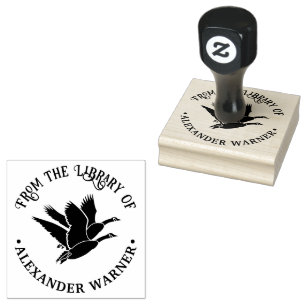 2 Gänse in Flugbibliotheksname Gummistempel