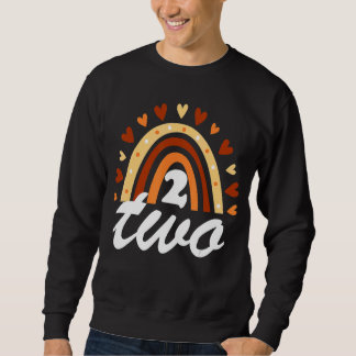 2. Geburtstag 2 Jahre Altes Geburtstag Rainbow Fam Sweatshirt