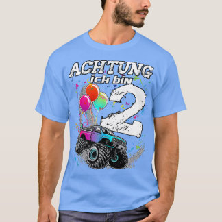2. Geburtstag 2 Jahre Monster LKW Geschenk T-Shirt