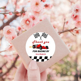 2. Geburtstag: Aufwachsen von zwei schnellen Rennw Runder Aufkleber