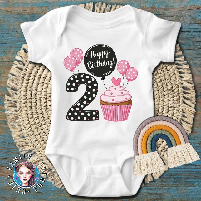 2. Geburtstag Cupcake Baby Strampler (Von Creator hochgeladen)