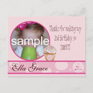 2. Geburtstag Danke, Karte