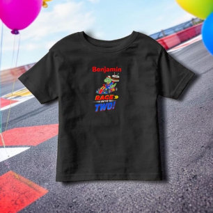 2. Geburtstag Dinosaurier-Rennwagen Los geht's Kleinkind T-shirt