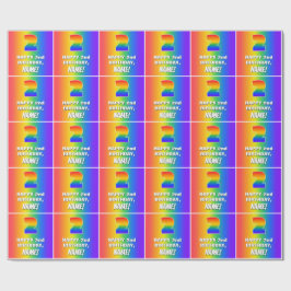 2. Geburtstag: Farbenfroh, Fun Rainbow Pattern # 2 Geschenkpapier