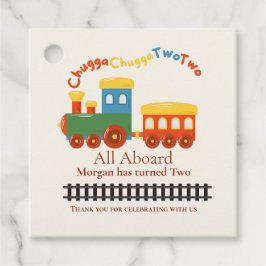 2. Geburtstag farbiger Zug Chugga Choo Two Geschenkanhänger