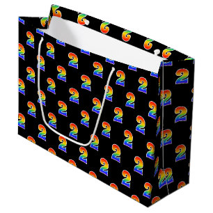 2. Geburtstag: Fun Rainbow Event Nr. 2 Muster Große Geschenktüte
