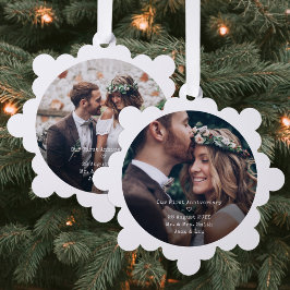2. Geburtstag Hochzeit Fotos Weihnachten Ornament Karte