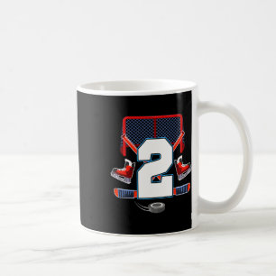 2. Geburtstag Junge Eishockey Thema 2 Jahre alte P Kaffeetasse