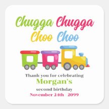 2. Geburtstag Party Chugga Choo Farbenfrohe Bahn