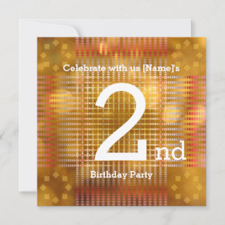 2. Geburtstag Party - Goldene Einladung