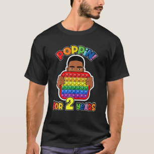2. Geburtstag Pop Es Fidget Boy Afroamerikaner T-Shirt