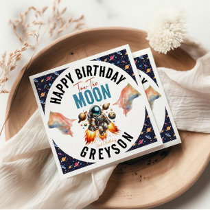 2. Geburtstag Weltraum starten Serviette