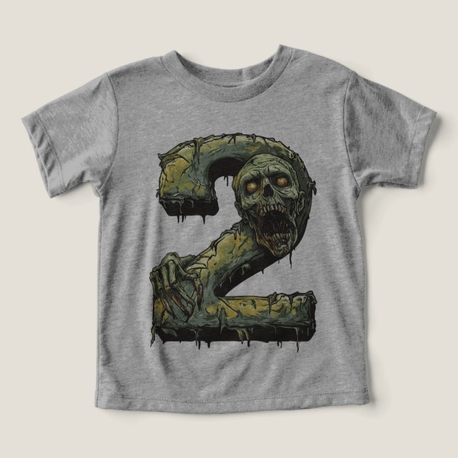 2. Geburtstag Zombie Halloween Thema 2 Jahr Altes  (Design Vorderseite)
