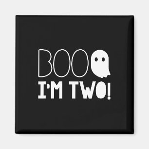 2. Geburtstag Zwei Jahre alt Boo ich bin zwei! Hal Magnet