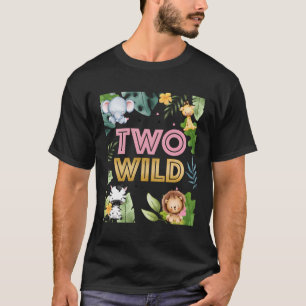 2. Geburtstag Zwei wilde Zweite Tag Tiertier Party T-Shirt