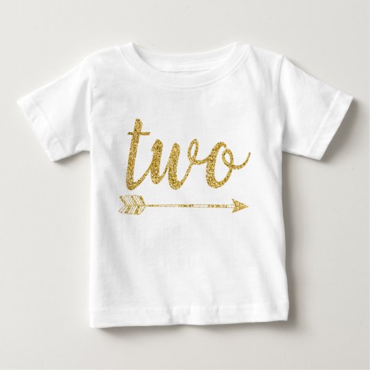 2. Geburtstags-Baby Glitter-Druck Baby T-shirt