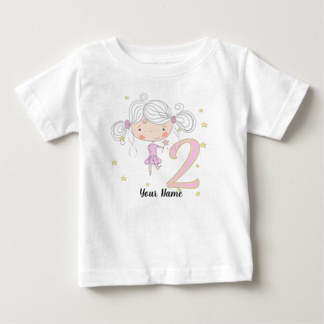 2. Geburtstags-Princess-Kleinkind-T - Shirt (Vorderseite)