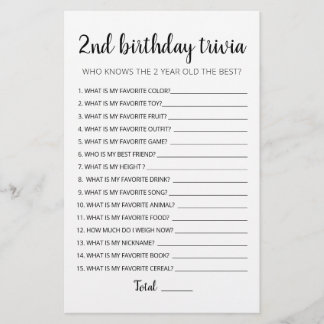 2. Geburtstags-Trivia-Spiel