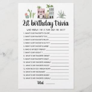 2. Geburtstags-Trivia-Spiel